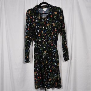 J Jill Floral Shirtdress Size M